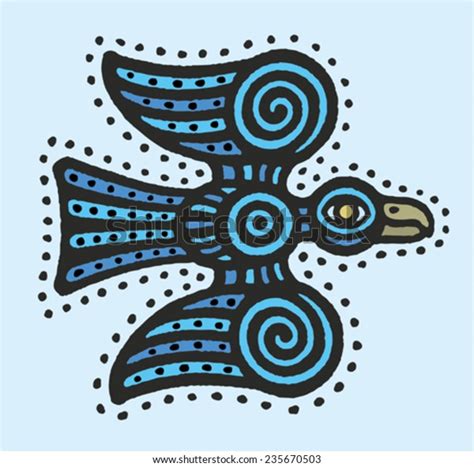 Ethnic Tribal Native Shaman Bird Symbol Stock Vector Royalty Free