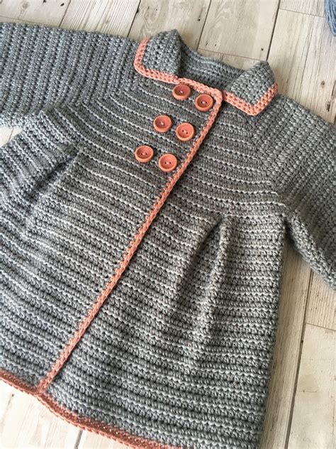 Crochet Pattern Baby Coat 6 Months To 36 Months Etsy Baby Cardigan
