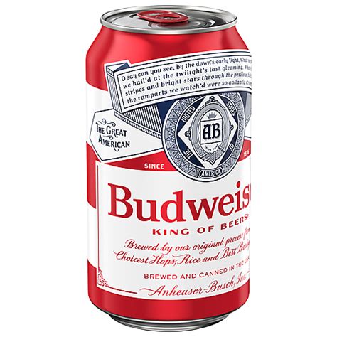 Budweiser Beer 12 Fl Oz Cans Lagers Price Cutter