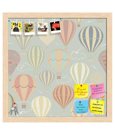 Maybe you would like to learn more about one of these? ArtzFolio Air Balloons Printed Bulletin Board Notice Pin Board Soft Board | Natural Brown Frame ...