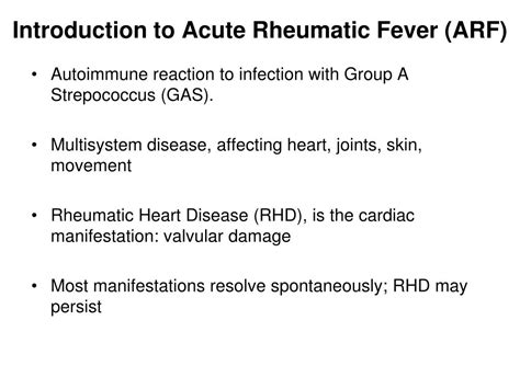 Ppt Etiology And Diagnosis Of Acute Rheumatic Fever Powerpoint