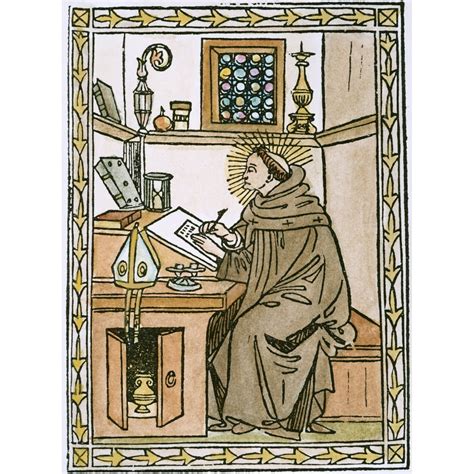 St Augustine 354 430 Nin His Study Woodcut From His Soliloquii