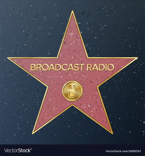 Hollywood Walk Of Fame Star Royalty Free Vector Image