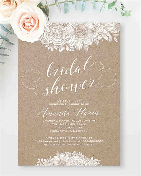 printable bridal shower invitations customize and print