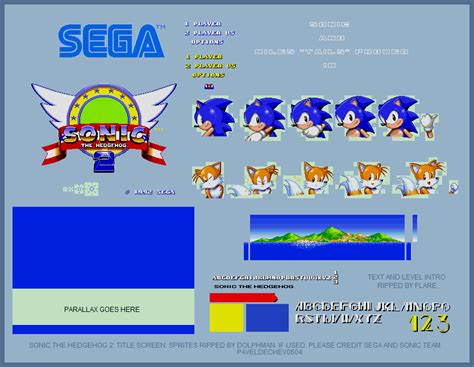 Sega Genesis 32x Sonic The Hedgehog 2 Title Screen The Spriters