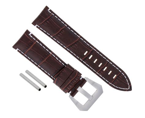 22mm Genuine Leather Watch Band Strap For Pam Panerai Luminor Marina