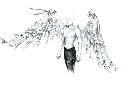 Man With Wings Drawing At Explore Collection Of