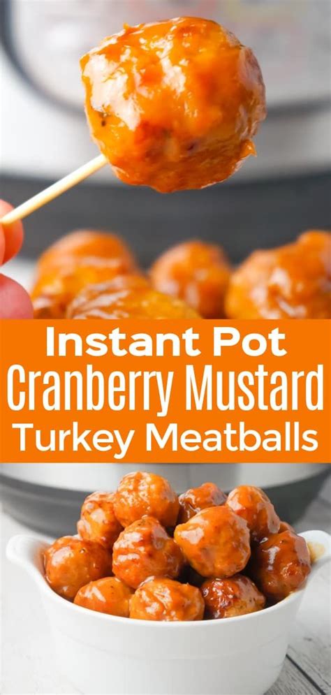 Instant Pot Cranberry Mustard Turkey Meatballs Are A Delicious Party