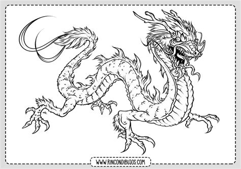 Dibujo Dragon Chino para Colorear Rincon Dibujos Dibujo de dragón Páginas para colorear