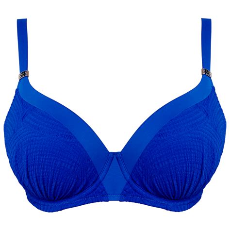 Fantasie Swim Ottawa Moulded Gathered Bikini Top Blue Fs6353pac