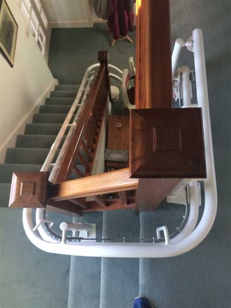 Red leaf stair chair lift. Curved Stairlifts - UK Stair Lifts