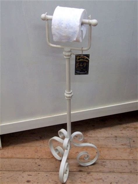 toilet roll holder  standing wrought iron victorian