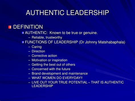 Ppt Authentic Leadership Powerpoint Presentation Free