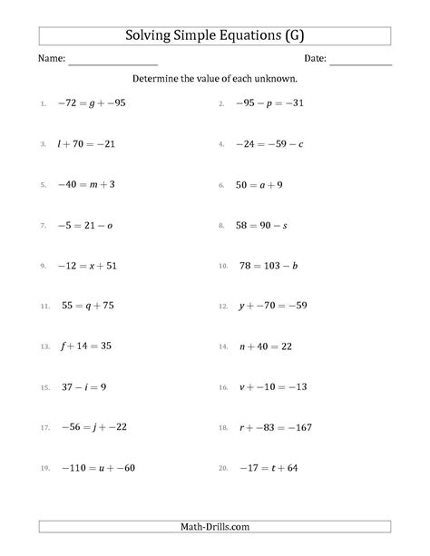 Solving Multi Step Equations Worksheet With Answers