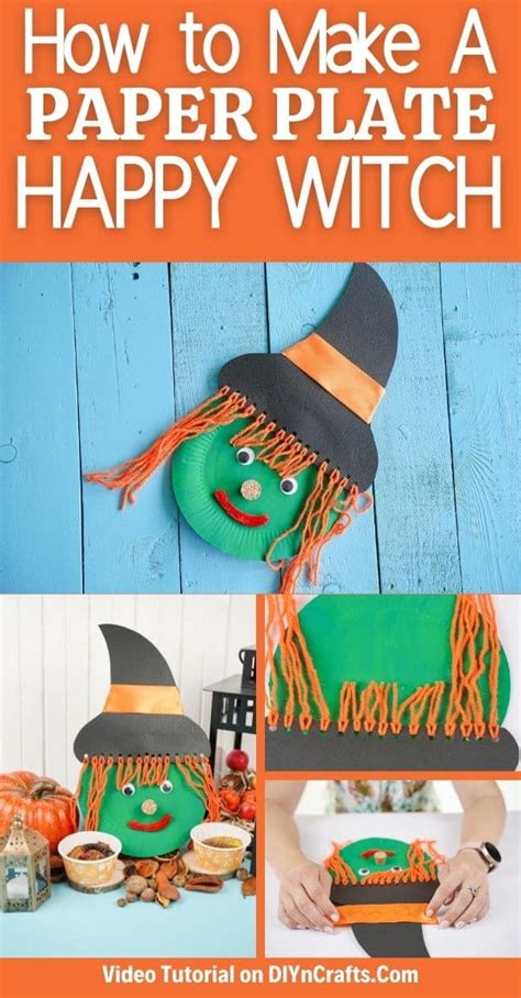 Adorable Paper Plate Witch Kids Halloween Craft Diy And Crafts