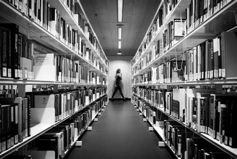 Library In Black And White High Resolution Photography