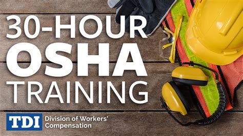 30 Hour Osha Training Division Of Workers Compensation Youtube