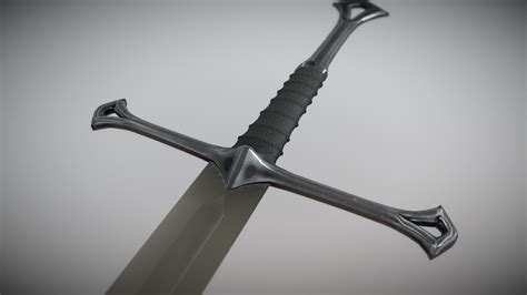 Andúril The Lord Of The Rings Sword Download Free 3d Model By Matt