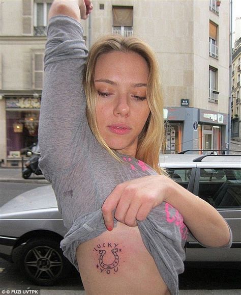 Scarlett Johansson Tattoo Designs On Back Rib And Hand Visual Arts Ideas