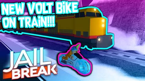 Driving The New Volt Bike Onto The Train Roblox Jailbreak Winter