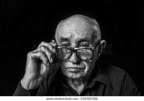 Artistic Portrait Old Man Glasses Stock Photo 236986186 Shutterstock