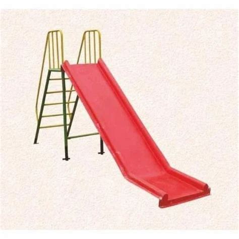 Red Fibreglass Playground Slide For Garden Use Age Group 3 To 14