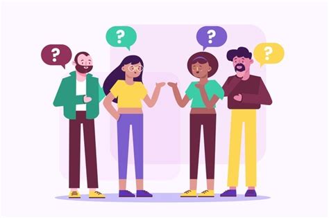 Premium Vector Hand Drawn People Asking Questions Collection