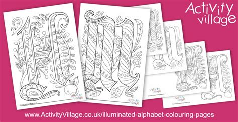 Beginning A New Set of Illuminated Alphabet Colouring Pages