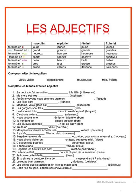 TOP40 Les Degres De Comparaison Des Adjectifs Exercices Aperçu Bts cpi