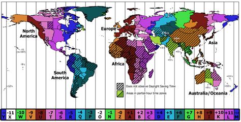 Show Map Of Time Zones World Map