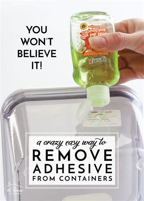A Crazy Easy Way To Remove Glue From Containers How To Remove Glue