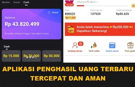 Ada beberapa aplikasi sebagai penghasil uang yang pengguna bisa manfaatkan fiturnya untuk menghasilkan rupiah. Aplikasi Penghasil Uang Legal / Aplikasi Penghasil Uang ...