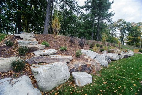 Use Your Boulders For A Stepped Look Xeriscape Landscaping Sloped