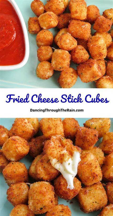 Fried Cheese Stick Cubes Food Appetizer Recipes Cheese Fries