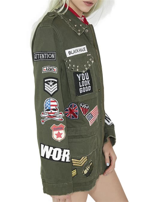 Patch Oversized Army Jacket Dolls Kill