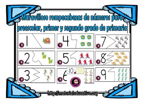 Maravilloso Rompecabezas De N Meros Para Preescolar Primer Y Segundo