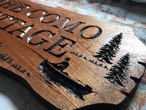 Custom Lake House Signs Carved Wood Signs Outdoor Wooden Etsy Canada