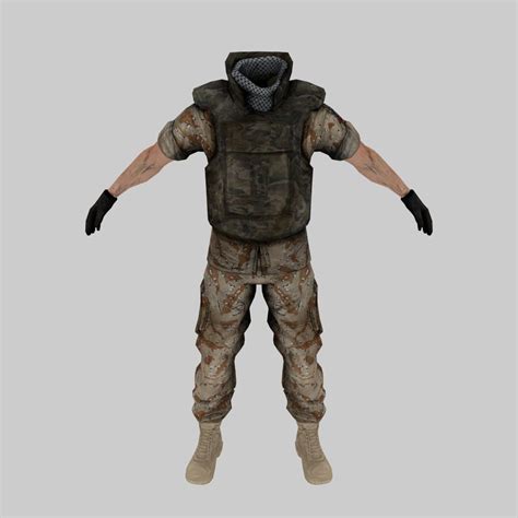 Military Uniform 3d Model 5 Obj Free3d
