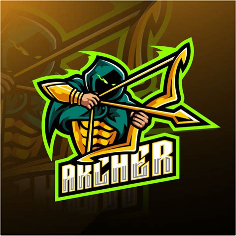 Archer Esport Mascot Logo Design Vector Premium Download
