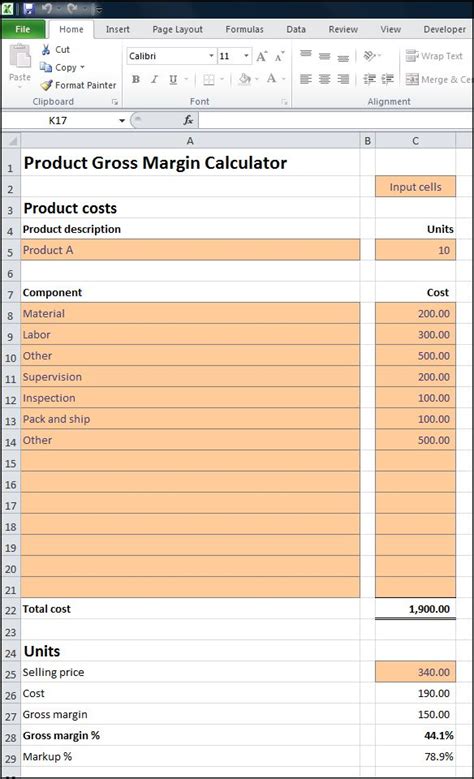 How do you calculate your profit margin on excel? Gross Margin Calculator | Plan Projections