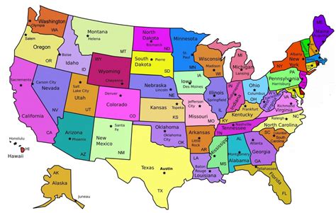 United States Map With State Names And Capitals Quiz Us Map Capitals