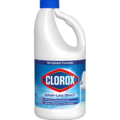 Clorox Splash Less Liquid Bleach Regular 55 Oz Bottle