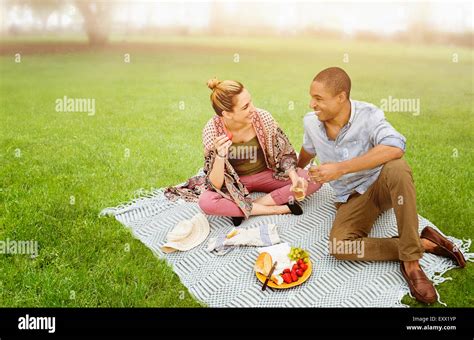 Mid Adult Couple Smiling Park Hi Res Stock Photography And Images Alamy