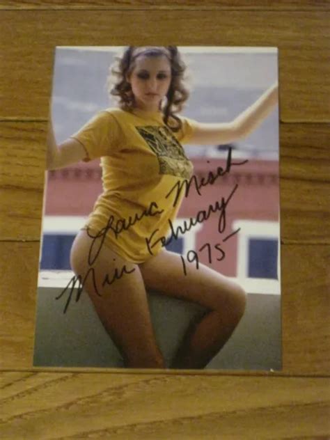 PLAYBOY PLAYMATE LAURA MISCH Signed 4x6 SEXY Photo AUTOGRAPH 1 20 69