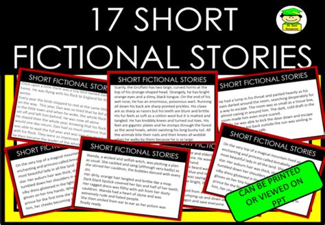 15 Short Fictional Stories Teaching Resources