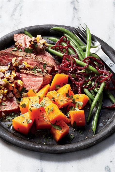 steak with mixed olive tapenade butternut squash and green beans recipe cooking light