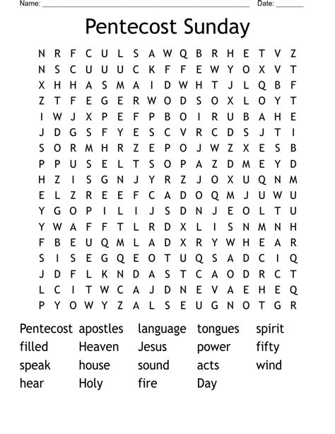 Pentecost Puzzles Wordmint