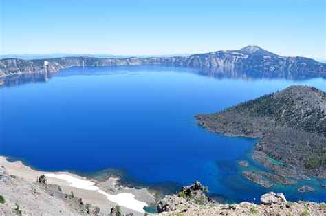Grand Overlook Of Crater Lake National Park Oregon Image Free Stock