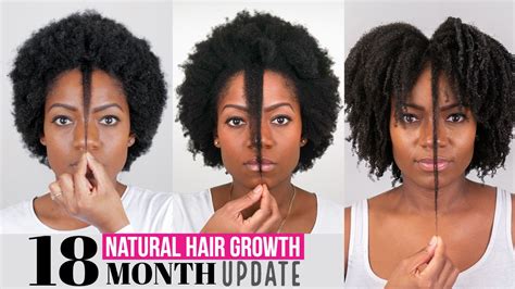 18 Month Natural Hair Growth Length Check Video Healthy Afro Hair Natural Hair Growth