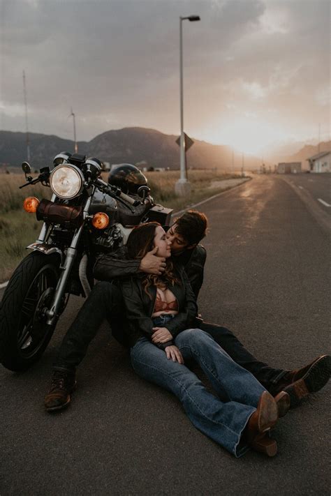 Lets Escape Moody Motorcycle Couples Shoot In Boulder Colorado In